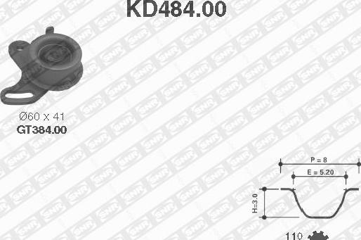 SNR KD484.00 - Комплект ременя ГРМ avtolavka.club