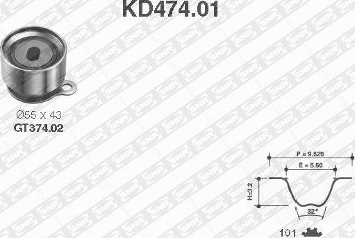 SNR KD474.01 - Комплект ременя ГРМ avtolavka.club