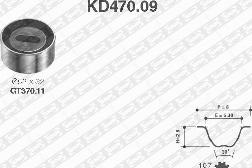 SNR KD470.09 - Комплект ременя ГРМ avtolavka.club