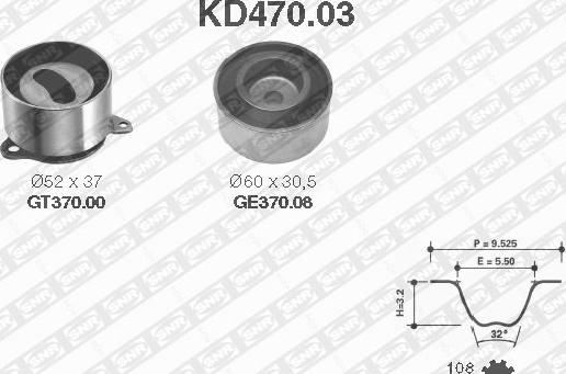 SNR KD470.03 - Комплект ременя ГРМ avtolavka.club