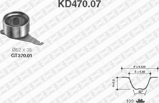 SNR KD470.07 - Комплект ременя ГРМ avtolavka.club