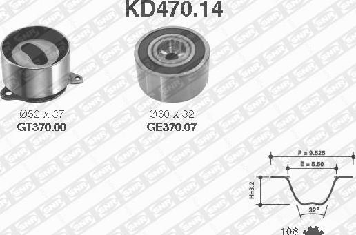 SNR KD470.14 - Комплект ременя ГРМ avtolavka.club