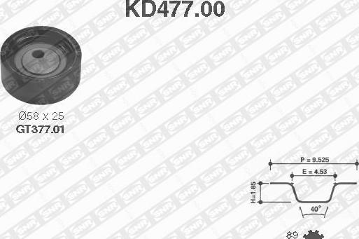 SNR KD477.00 - Комплект ременя ГРМ avtolavka.club