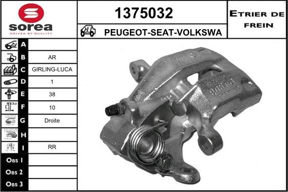 SNRA 1375032 - Гальмівний супорт avtolavka.club