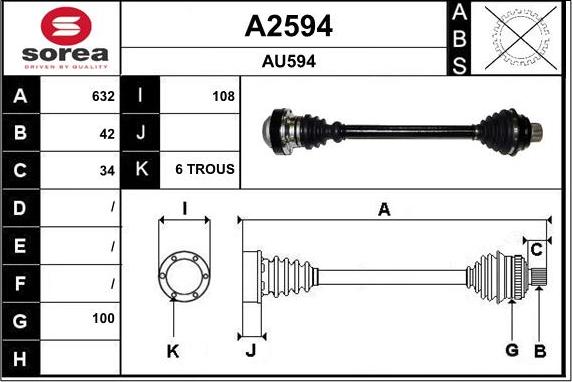 SNRA A2594 - Приводний вал avtolavka.club