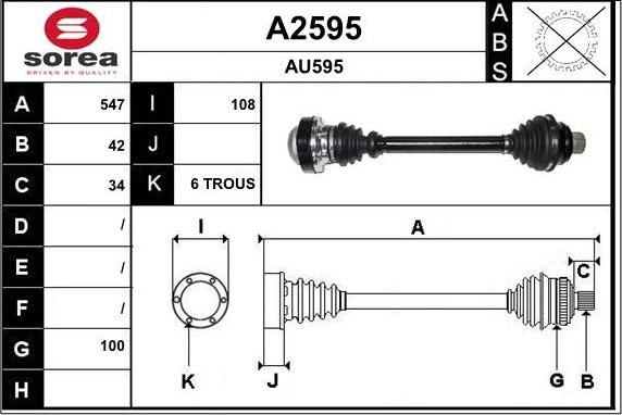 SNRA A2595 - Приводний вал avtolavka.club