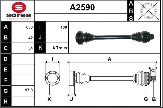 SNRA A2590 - Приводний вал avtolavka.club