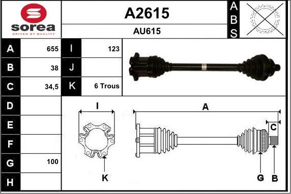 SNRA A2615 - Приводний вал avtolavka.club