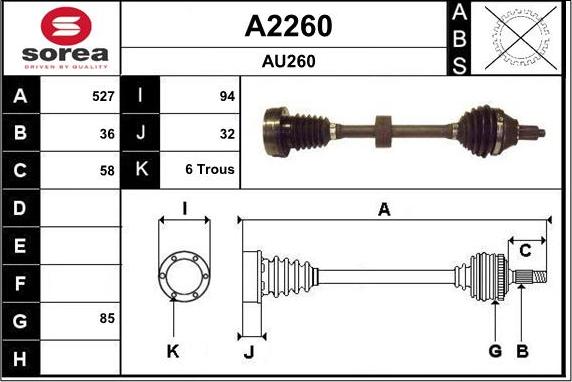 SNRA A2260 - Приводний вал avtolavka.club