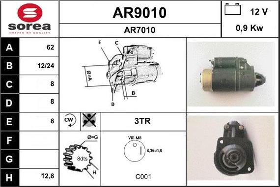 SNRA AR9010 - Стартер avtolavka.club