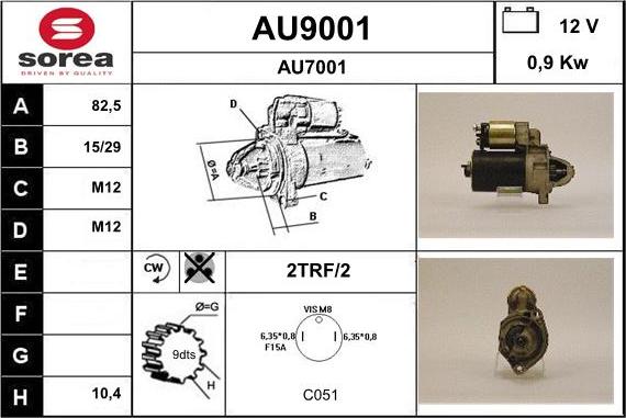 SNRA AU9001 - Стартер avtolavka.club