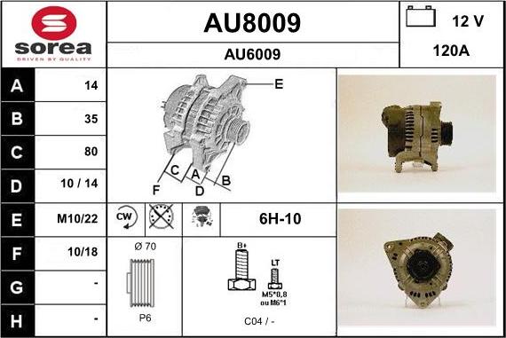 SNRA AU8009 - Генератор avtolavka.club