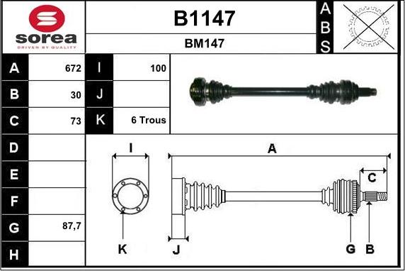 SNRA B1147 - Приводний вал avtolavka.club