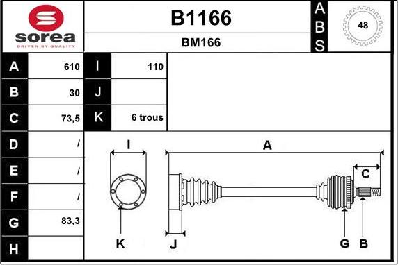 SNRA B1166 - Приводний вал avtolavka.club