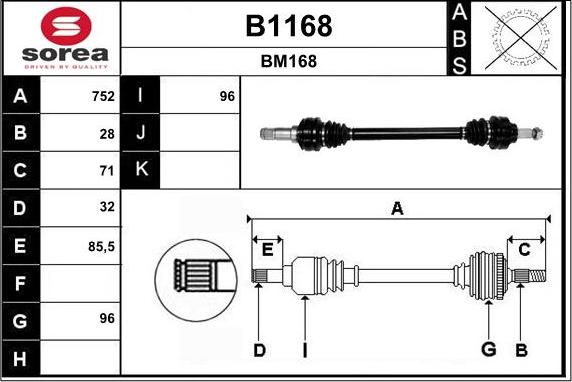 SNRA B1168 - Приводний вал avtolavka.club