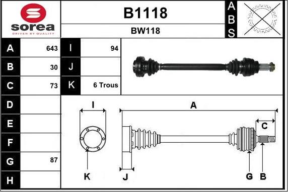 SNRA B1118 - Приводний вал avtolavka.club