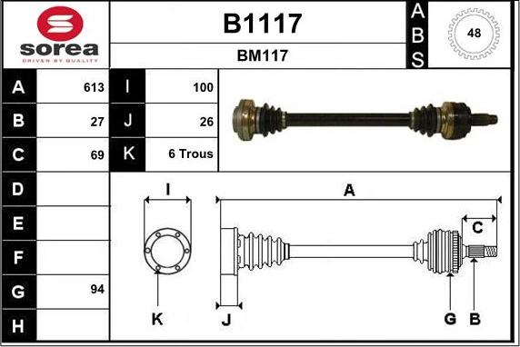 SNRA B1117 - Приводний вал avtolavka.club