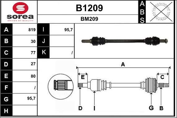 SNRA B1209 - Приводний вал avtolavka.club