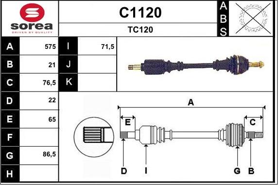 SNRA C1120 - Приводний вал avtolavka.club