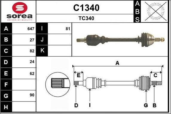 SNRA C1340 - Приводний вал avtolavka.club