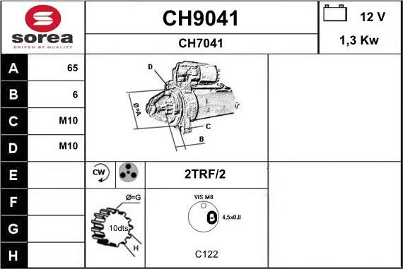 SNRA CH9041 - Стартер avtolavka.club