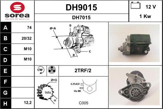 SNRA DH9015 - Стартер avtolavka.club