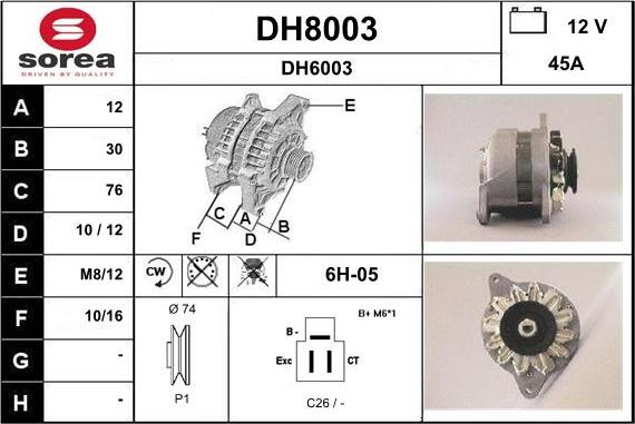 SNRA DH8003 - Генератор avtolavka.club