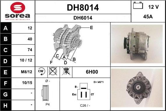 SNRA DH8014 - Генератор avtolavka.club