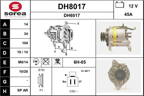 SNRA DH8017 - Генератор avtolavka.club