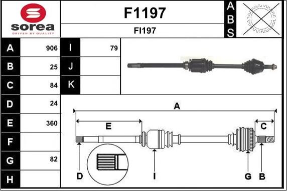 SNRA F1197 - Приводний вал avtolavka.club