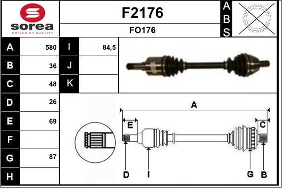 SNRA F2176 - Приводний вал avtolavka.club