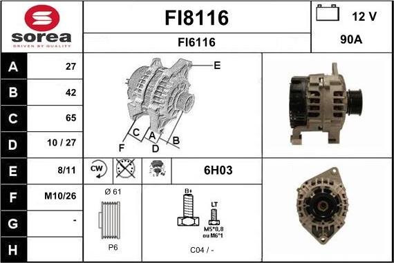 SNRA FI8116 - Генератор avtolavka.club