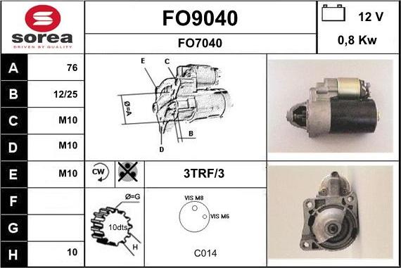 SNRA FO9040 - Стартер avtolavka.club