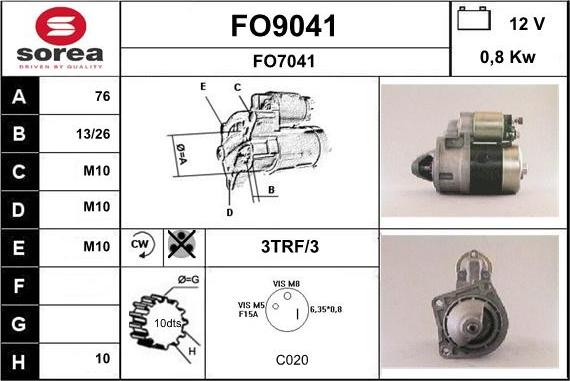 SNRA FO9041 - Стартер avtolavka.club