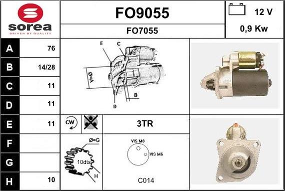 SNRA FO9055 - Стартер avtolavka.club