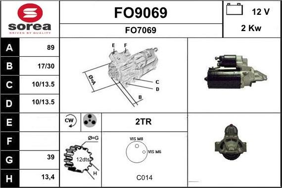 SNRA FO9069 - Стартер avtolavka.club