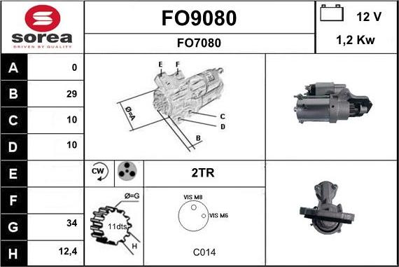 SNRA FO9080 - Стартер avtolavka.club