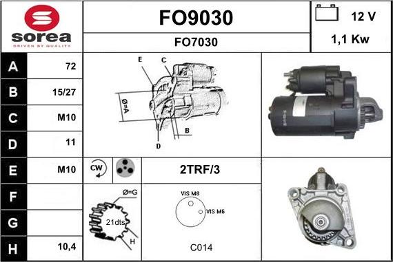 SNRA FO9030 - Стартер avtolavka.club