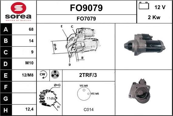 SNRA FO9079 - Стартер avtolavka.club