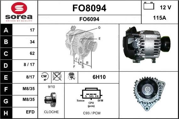 SNRA FO8094 - Генератор avtolavka.club