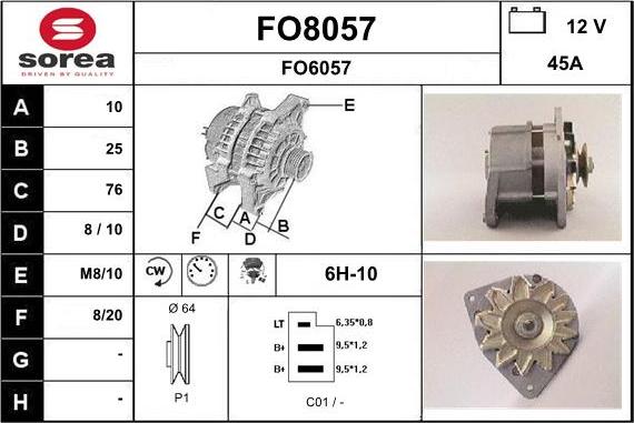 SNRA FO8057 - Генератор avtolavka.club