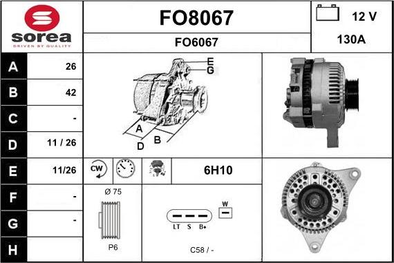 SNRA FO8067 - Генератор avtolavka.club