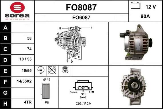 SNRA FO8087 - Генератор avtolavka.club