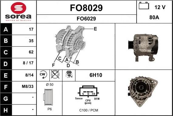 SNRA FO8029 - Генератор avtolavka.club