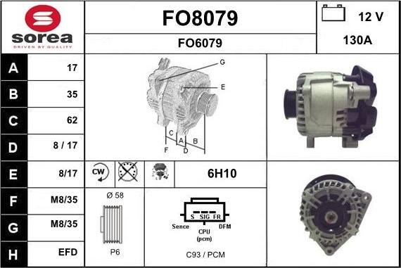 SNRA FO8079 - Генератор avtolavka.club