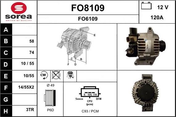 SNRA FO8109 - Генератор avtolavka.club