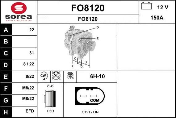 SNRA FO8120 - Генератор avtolavka.club