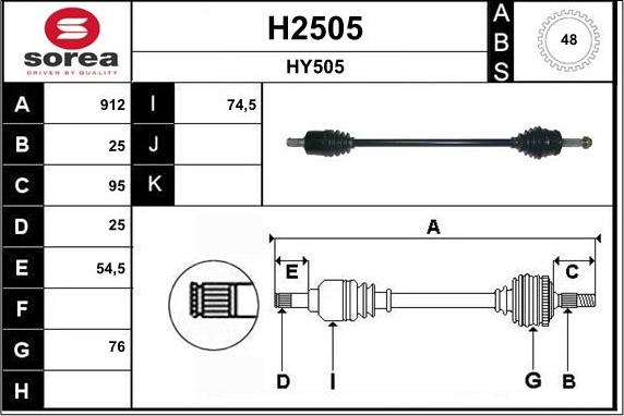 SNRA H2505 - Приводний вал avtolavka.club