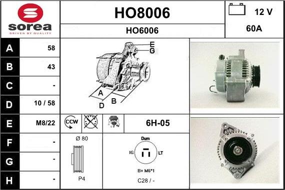 SNRA HO8006 - Генератор avtolavka.club