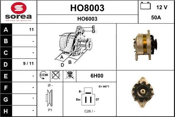 SNRA HO8003 - Генератор avtolavka.club